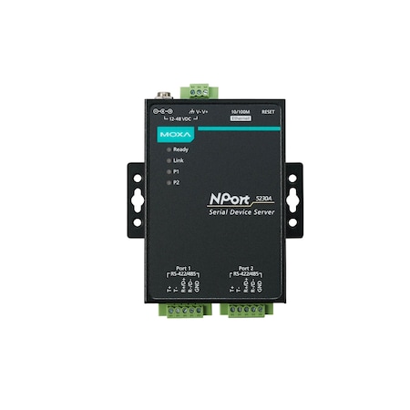 Moxa 2Port Device Server, 10/100M Eth., Rs-422/485, Terminal Block, Nport 5230A NPort 5230A